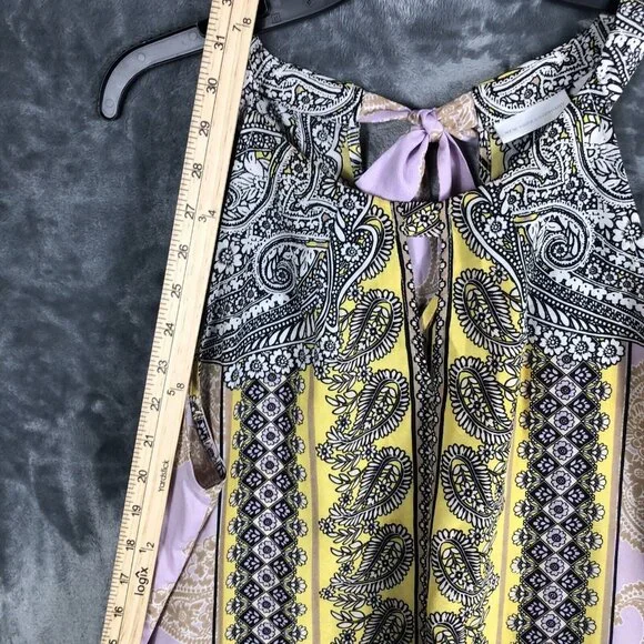 New York And Company Tops Medium Women’s Yellow And Lavender Shirt - Picture 5 of 14